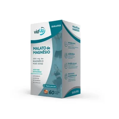 Vidup Malato de Magnésio 350mg 60 Cápsulas